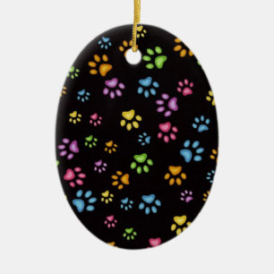 Paws Ceramic Ornament