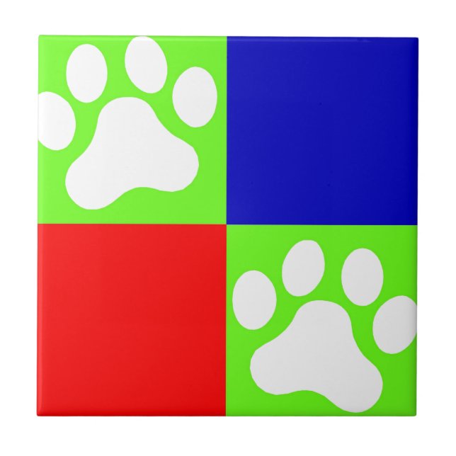 Paws Ceramic Tile (Front)