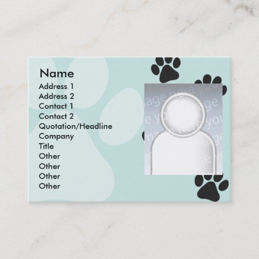 Customizable Paws - Chubby Business Card