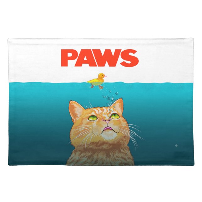 Paws!  cloth placemat (Front)