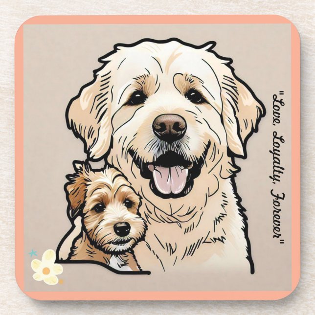 "Paws Crossed" Beverage Coaster (Front)