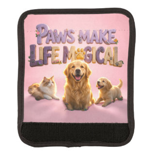 Paws,Cute Dog Cat Puppy Pet Lover Luggage Handle Wrap