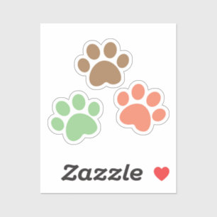 Paws design sticker