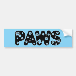 Paws Dog Paw Prints Bumper Sticker