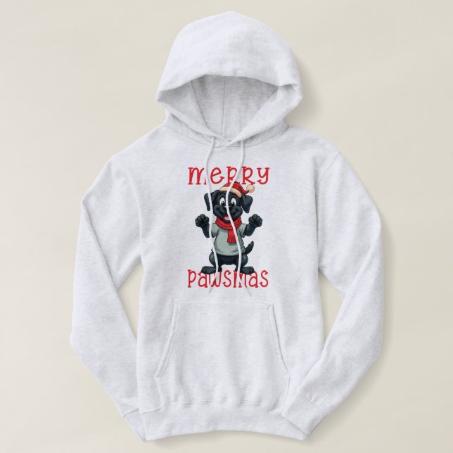 Paws & Festive Cheer Hoodie (Design Front)