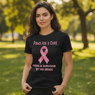 Paws for a Cure Feral & Survivor by His Grace  Tri-Blend Shirt