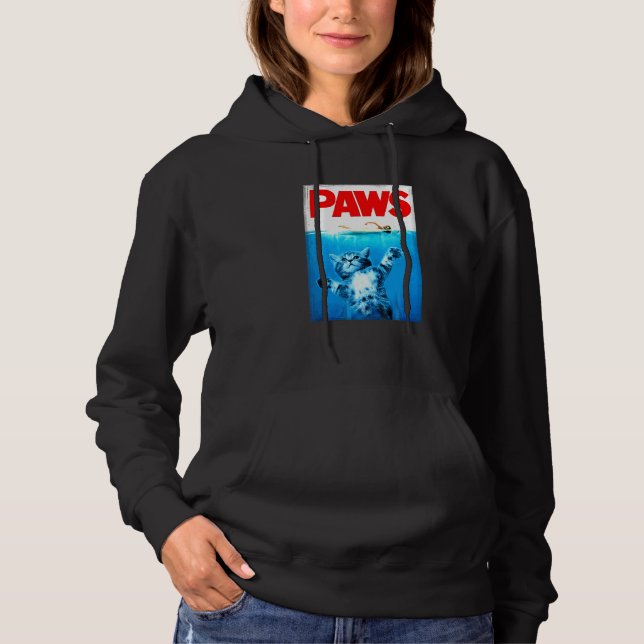 Paws For Cat And Shark Hoodie (Front)
