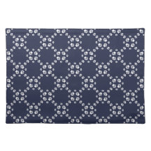 Paws-for-Décor Cloth Placemat (Midnight/White)