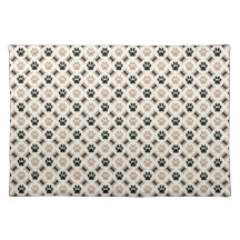 Paws-for-Décor Cloth Placemat (Neutral/Multi)