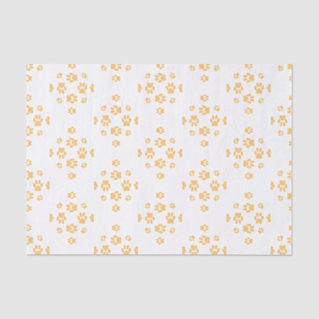 Paws-for-Giving Gift Wrap - Marigold/Multi Tissue Paper (Front)