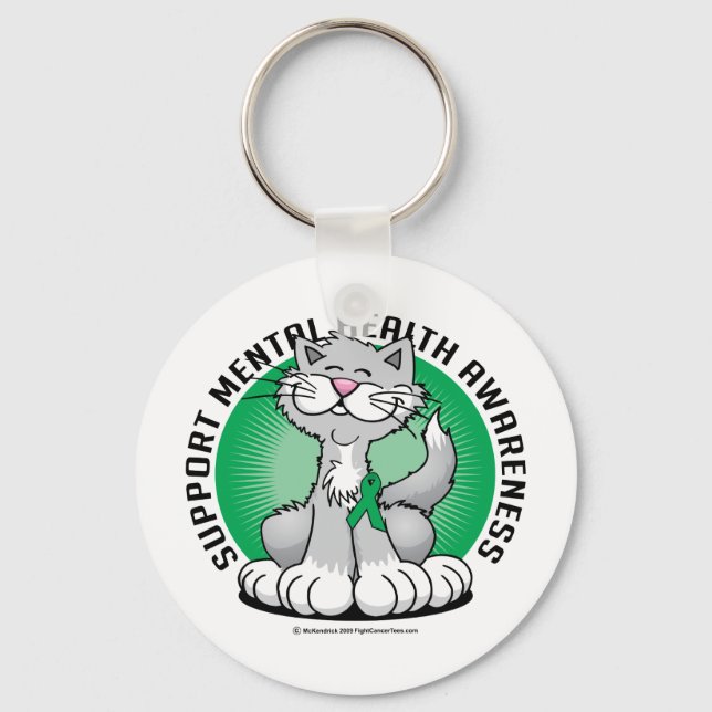 Paws for Mental Health Cat Keychain (Front)