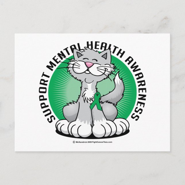 Paws for Mental Health Cat Postcard (Front)