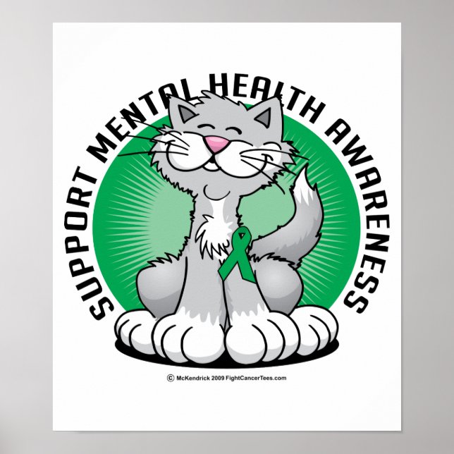 Paws for Mental Health Cat Poster (Front)