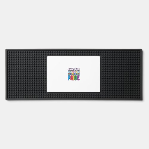 Paws for Pride Rainbow Paw Print Pet Lover Shirt_1 Bar Mat