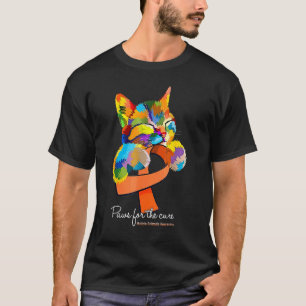 Paws For The Cure Cat  Multiple Sclerosis Awarenes T-Shirt