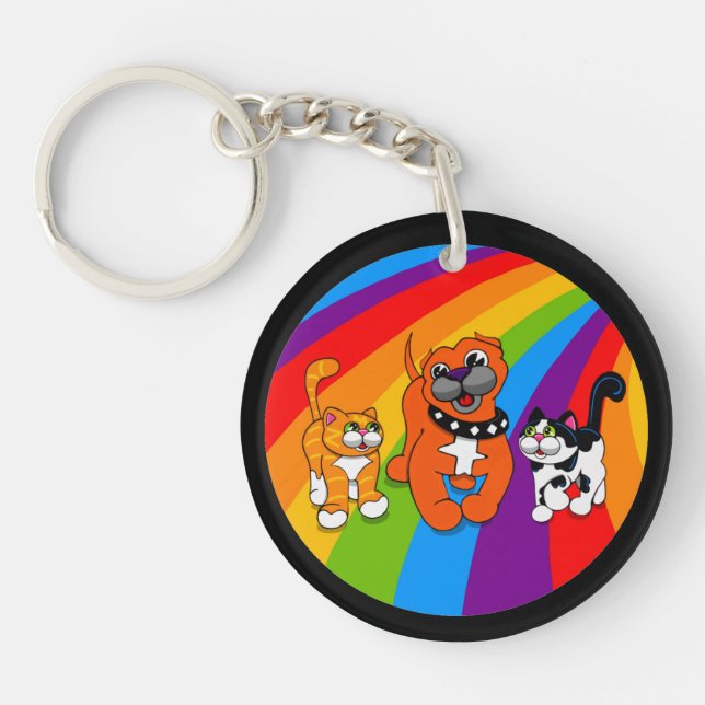 Paws for Thought Comics Acrylic Keychain (Front)