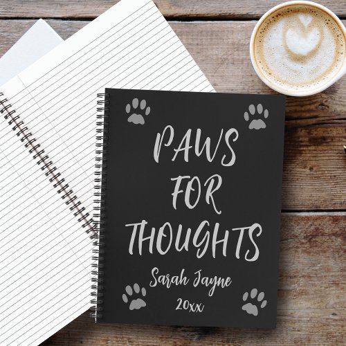 Paws for Thoughts Paw Print Journal Notebook