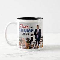 "Paws For Trump" Two-Tone Coffee Mug Trump 2024