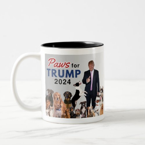 Paws For Trump Two_Tone Coffee Mug Trump 2024