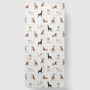 Paws Gingham lovely dogs Blackout Curtains