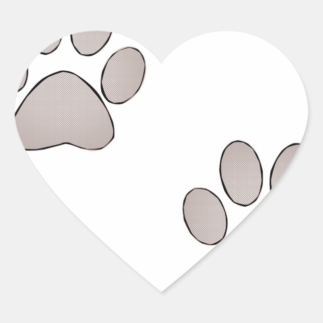 Paws Heart Sticker (Front)