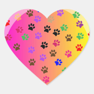 Paws Heart Sticker