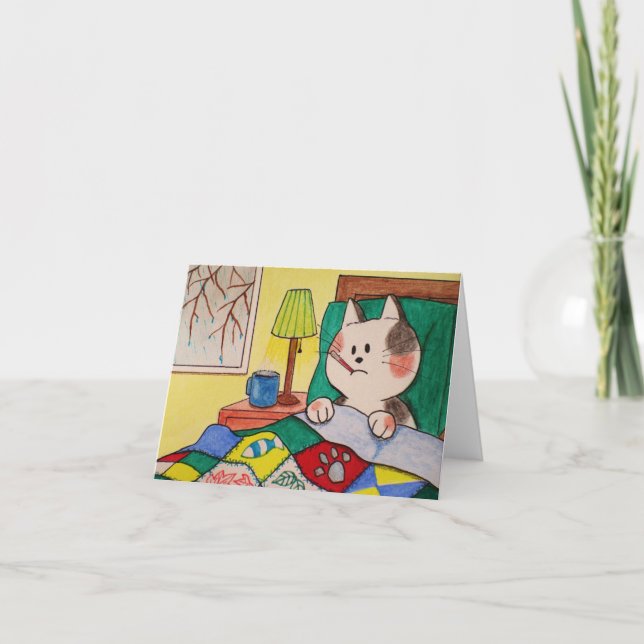 Paws Here Blank Card "Sick Day" (Front)