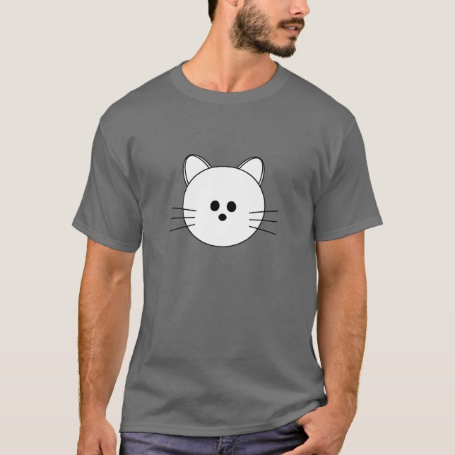 Paws Here "Kitty" Basic Dark T-Shirt (Front)