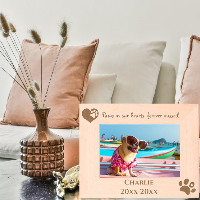 Paws in our Hearts Pet Memorial,Custom Dog Engraved Frames (Creator Uploaded)