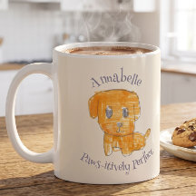 Paws-itively Perfect Cute Golden Puppy Dog Kid Art