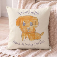 Paws-itively Perfect Cute Golden Puppy Dog Kid Art