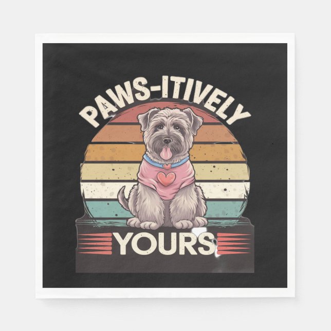 Paws-itively Yours Dog Napkins (Front)