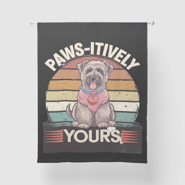 Paws-itively Yours Dog Sheer Curtains (Front)