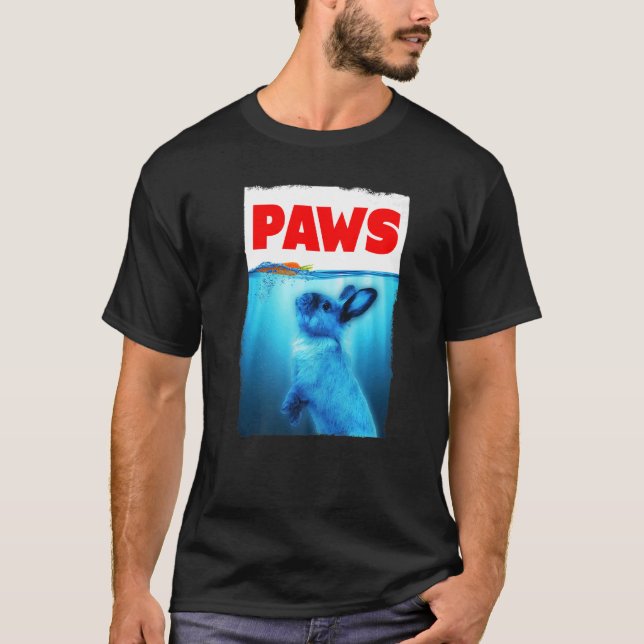 Paws Jaws Rabbit And Carrot For Men For Women Bunn T-Shirt (Front)