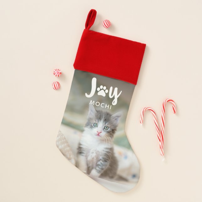 Paws & Joy Photo Pet Christmas Christmas Stocking (Front)