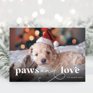 Paws & Love Full Photo Holiday Card