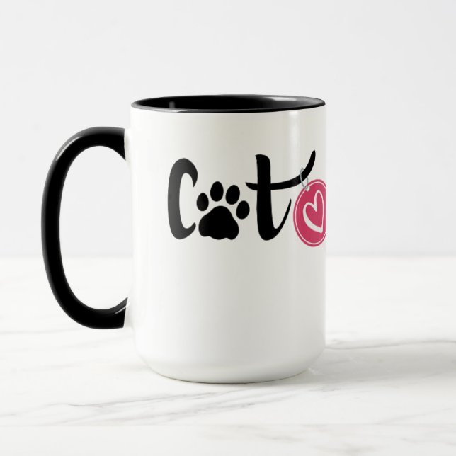 Paws & Love – The Purrfect Cat Mug  (Left)