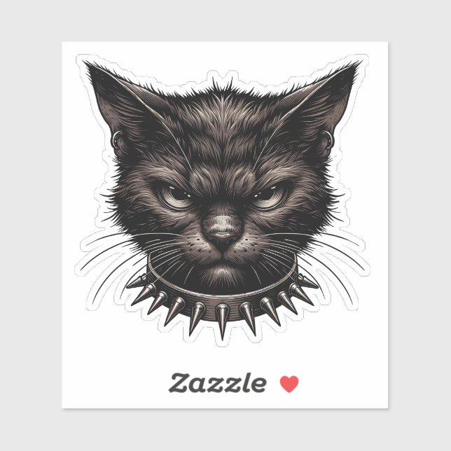 "Paws of Fury – Angry Cat Slap" Sticker (Sheet)