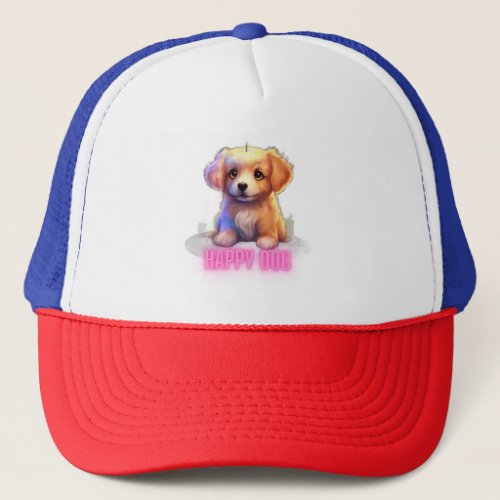 Paws of Light A Whimsical Glow Trucker Hat