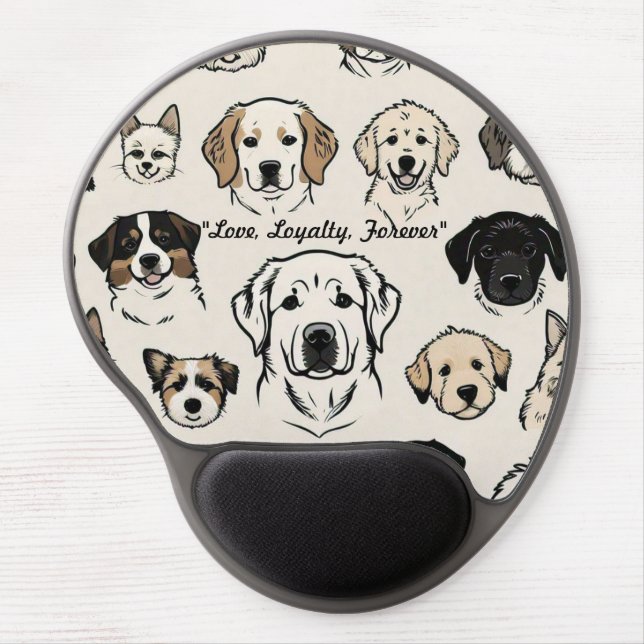 "Paws of Love" Gel Mouse Pad (Front)