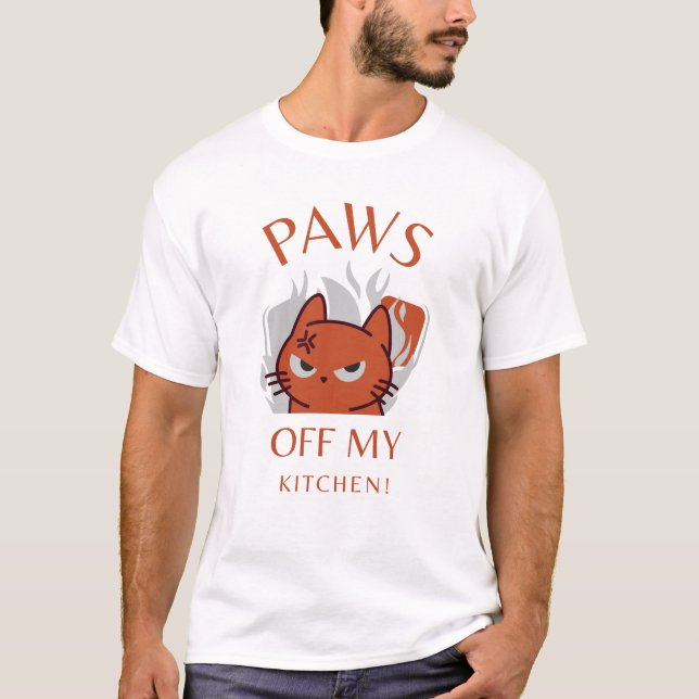 Paws Off My Kitchen! - Cat Pickleball T-Shirt (Front)