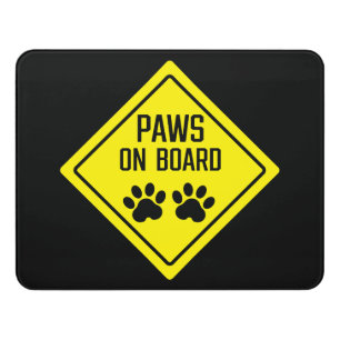 Paws On Board Dog Sign Modern Room Sign