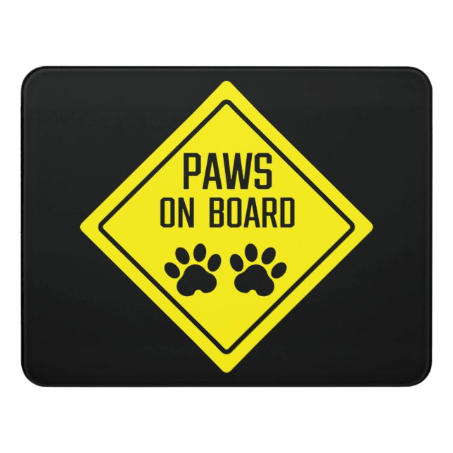 Paws On Board | Dog Sign | Modern Room Sign (Contemporary Front)