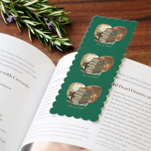 Paws & Pages Cute Cat & Dog in Cozy Library Book Bookmarks
