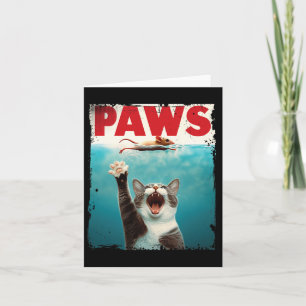 Paws Parody Cat Mouse Humorous Cat Chasing Mouse K Card