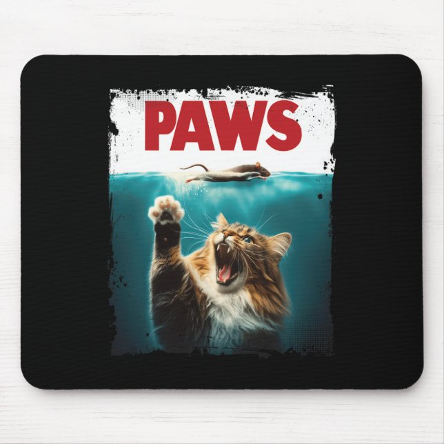 Paws Parody Cat Mouse Humorous Cat Chasing Mouse K Pad (Front)