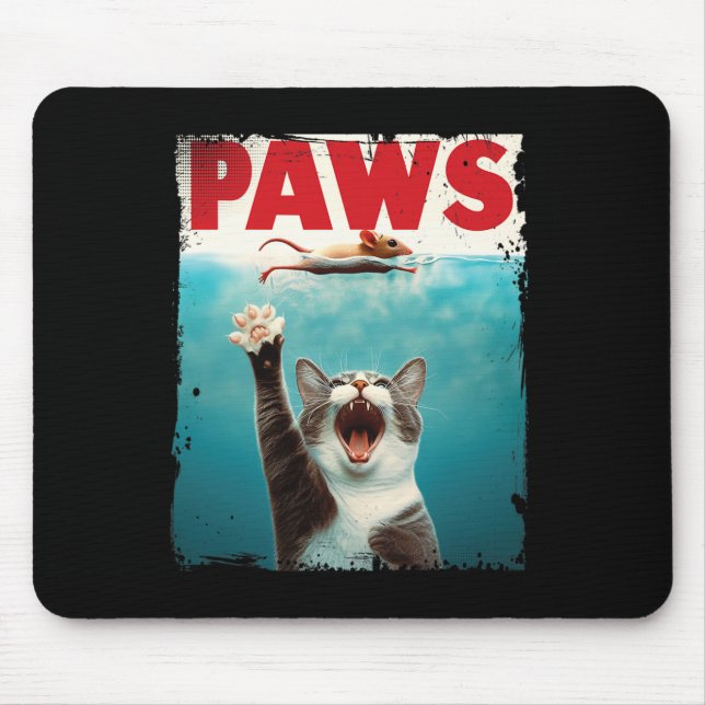 Paws Parody Cat Mouse Humorous Cat Chasing Mouse K Pad (Front)