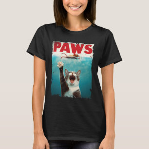Paws Parody Cat Mouse Humorous Cat Chasing Mouse K T-Shirt