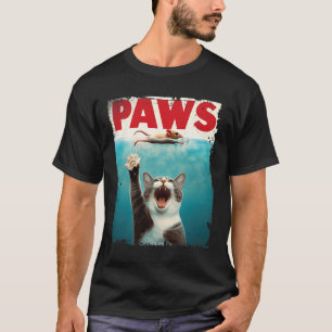 Paws Parody Cat Mouse Humorous Cat Chasing Mouse K T-Shirt