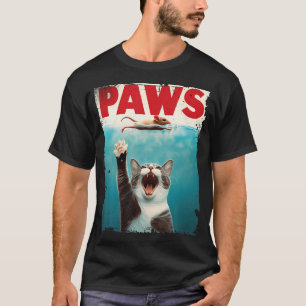 Paws Parody Cat Mouse Humorous Cat Chasing Mouse K T-Shirt